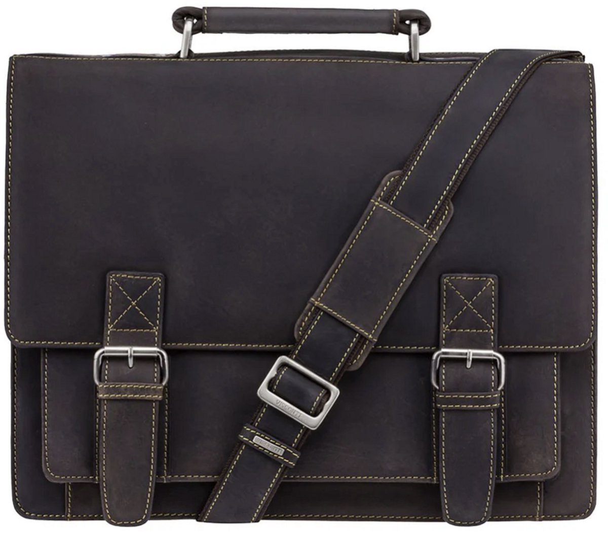 Visconti Hercules XL Messenger Bag - Leraren tas - leder - bruin - kwaliteit