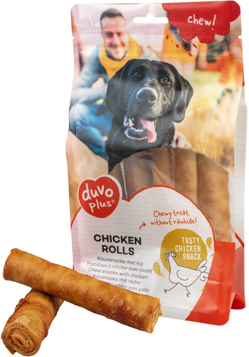 Duvoplus - Hondensnack - Hond - Chew! Kip Rolls M - 12cm - 5pcs / 330g - 5st
