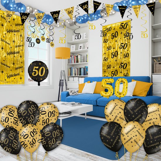 50 jaar verjaardag versiering Abraham en Sarah
