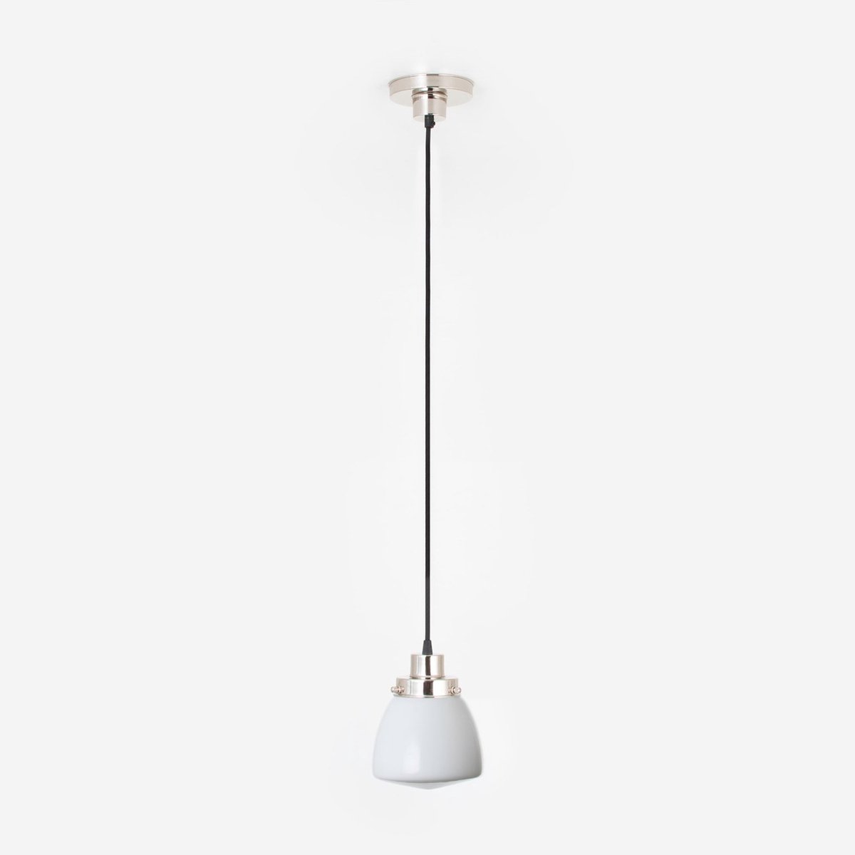 Coloured by Art Hanglamp aan snoer Schoolbol Small 20's Nikkel - Art Deco Trade