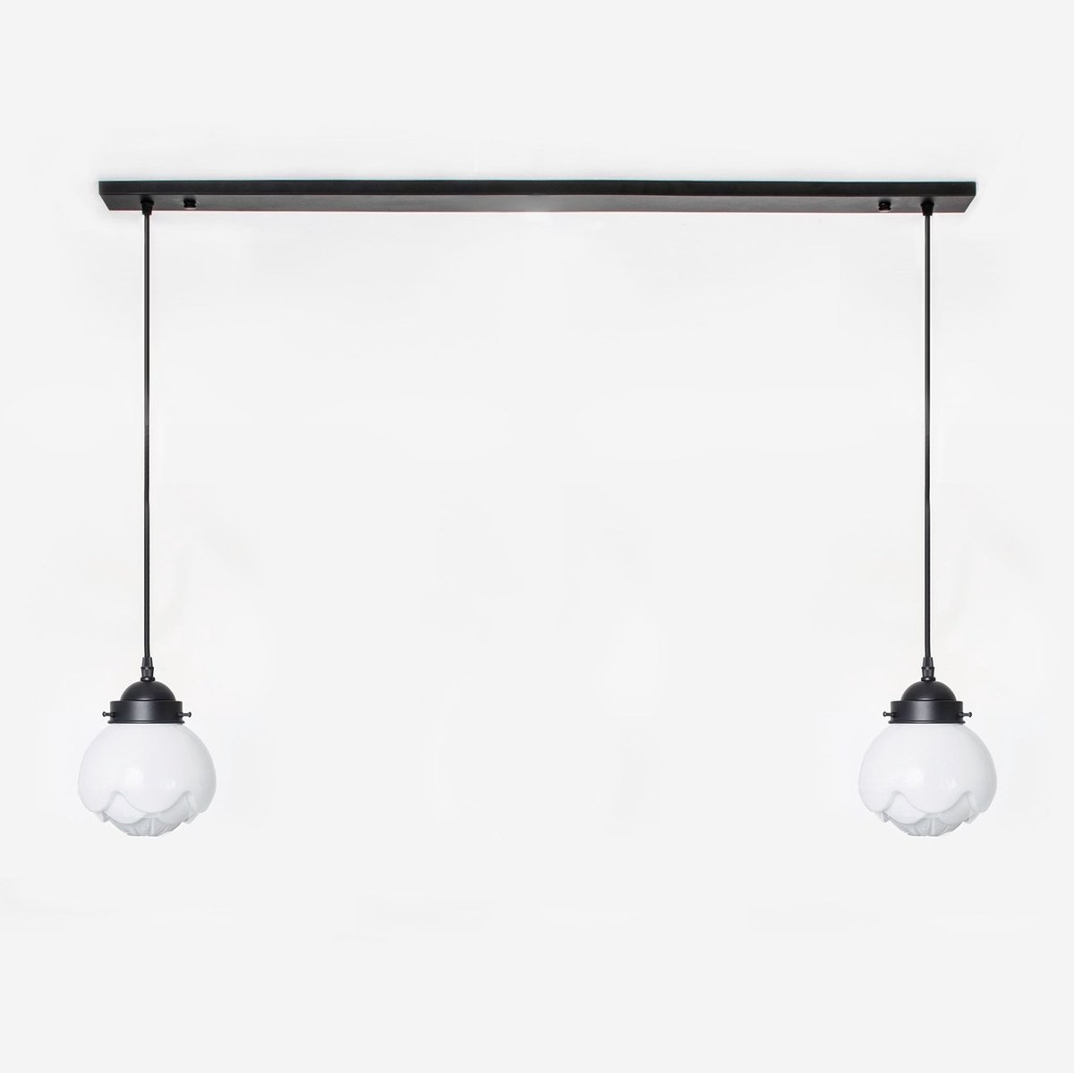 Coloured by Art 2 x Paeonia lampen aan plafondbalk Moonlight - Art Deco Trade Zwart