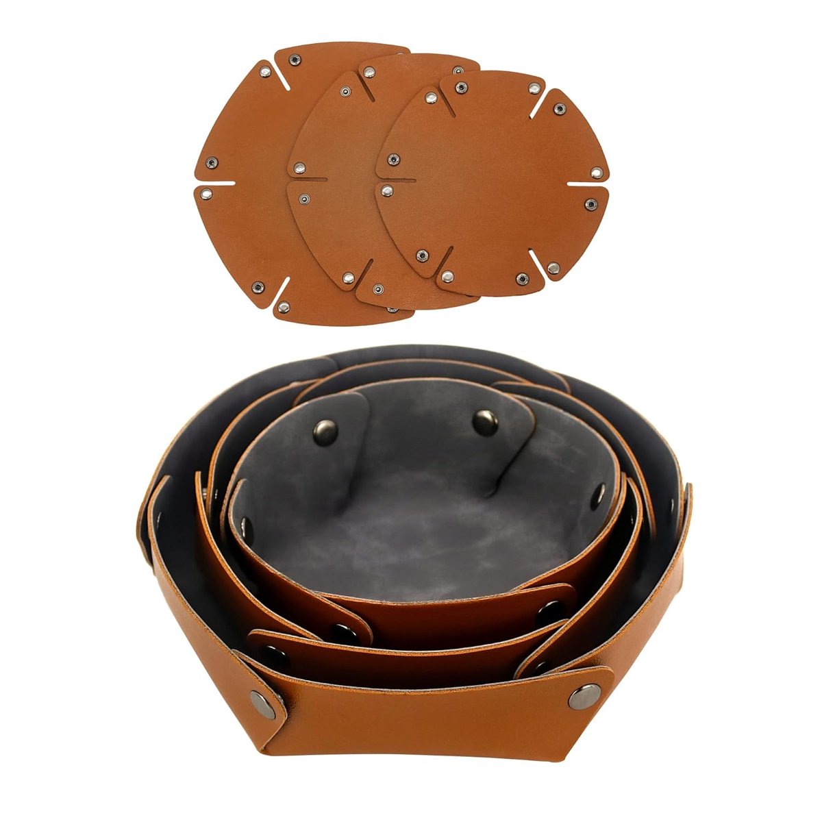 Sieraden Valet Tray - Organizer - 3 stuks - PU Leder