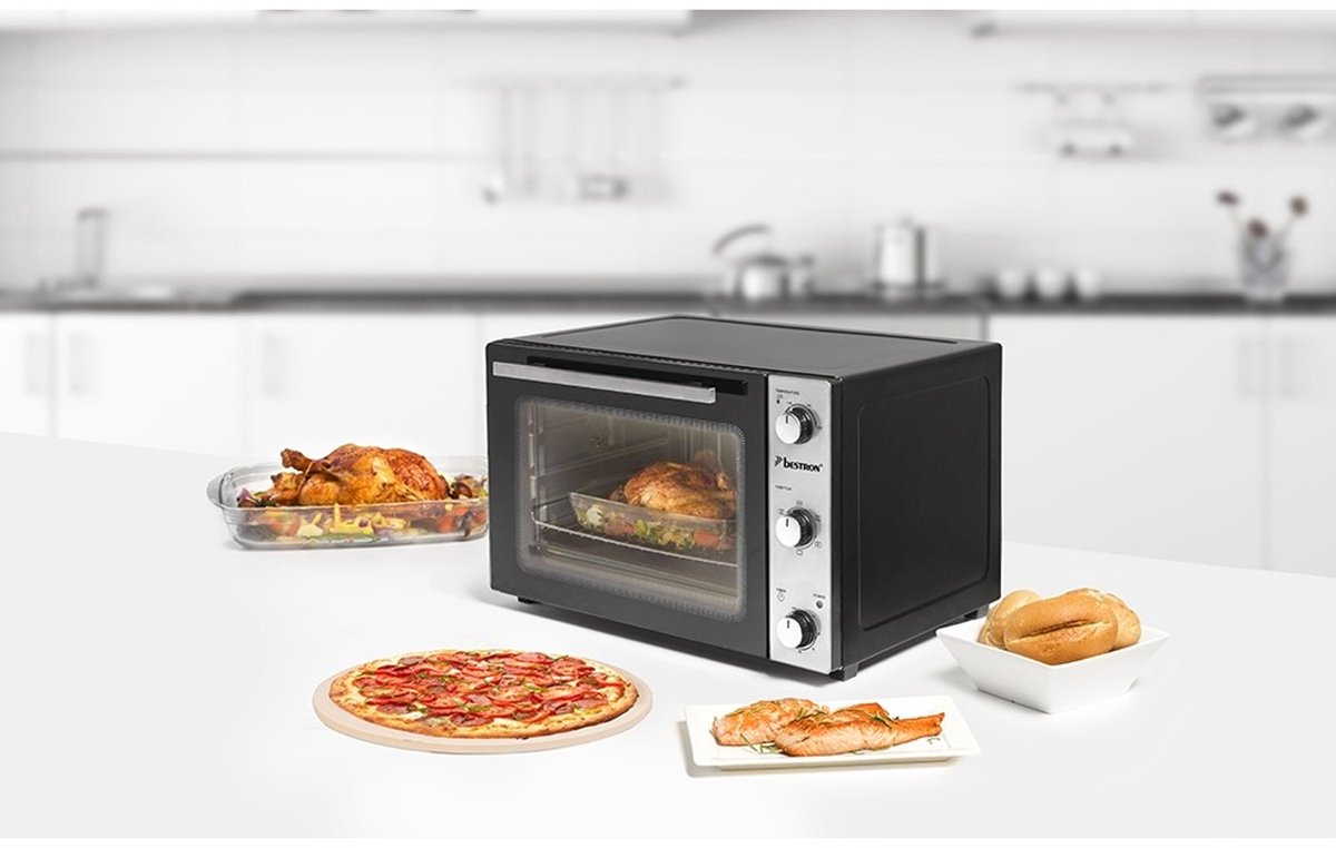 Bestron Vrijstaande oven AOV31PS - Bakoven 1500W - 31L - 6 programma's - RVS/Zwart - 5 jaar garantie – foto 4