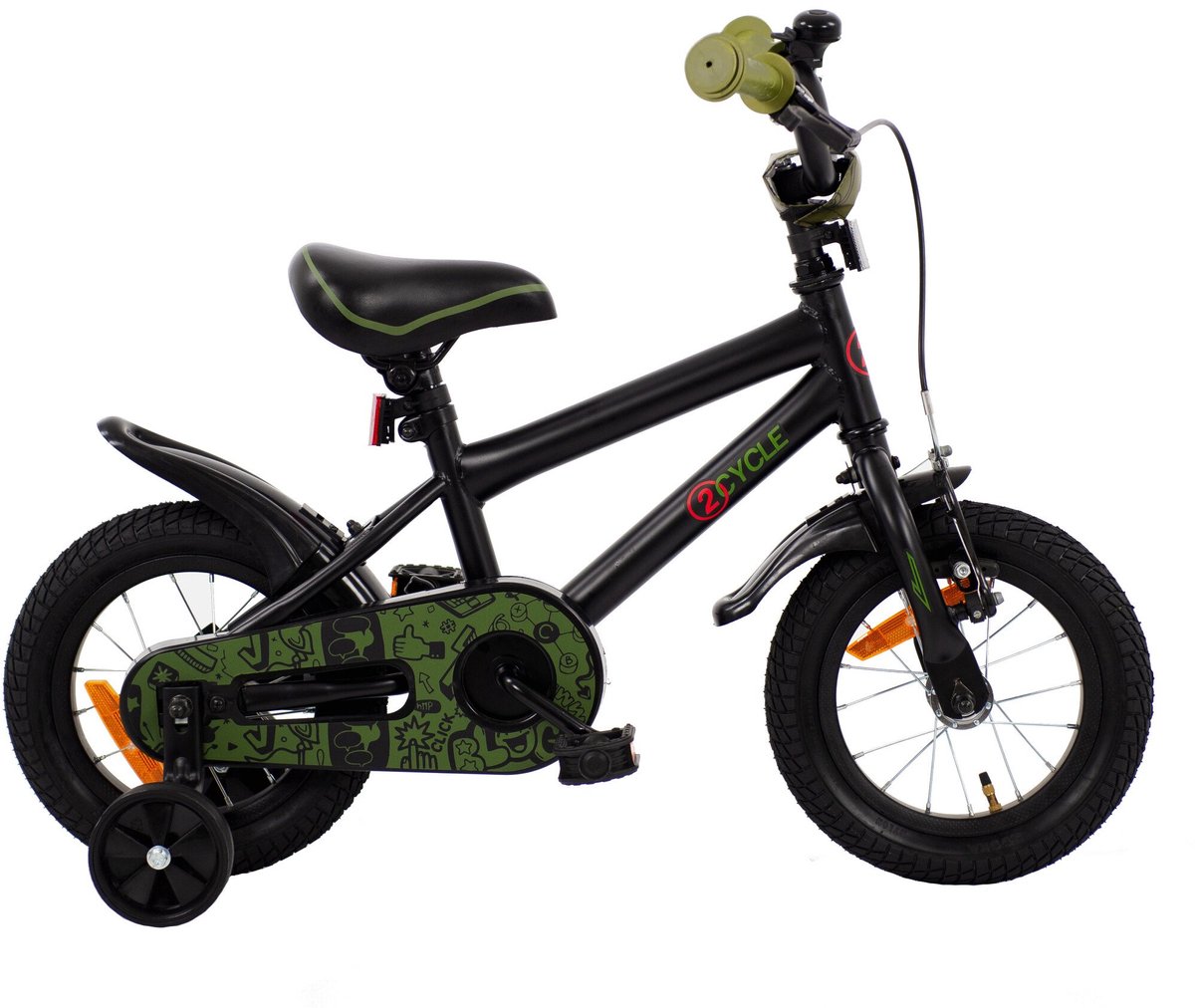 2Cycle BMX kinderfiets 12 inch (2 tot 4 jaar) voor jongens groen
