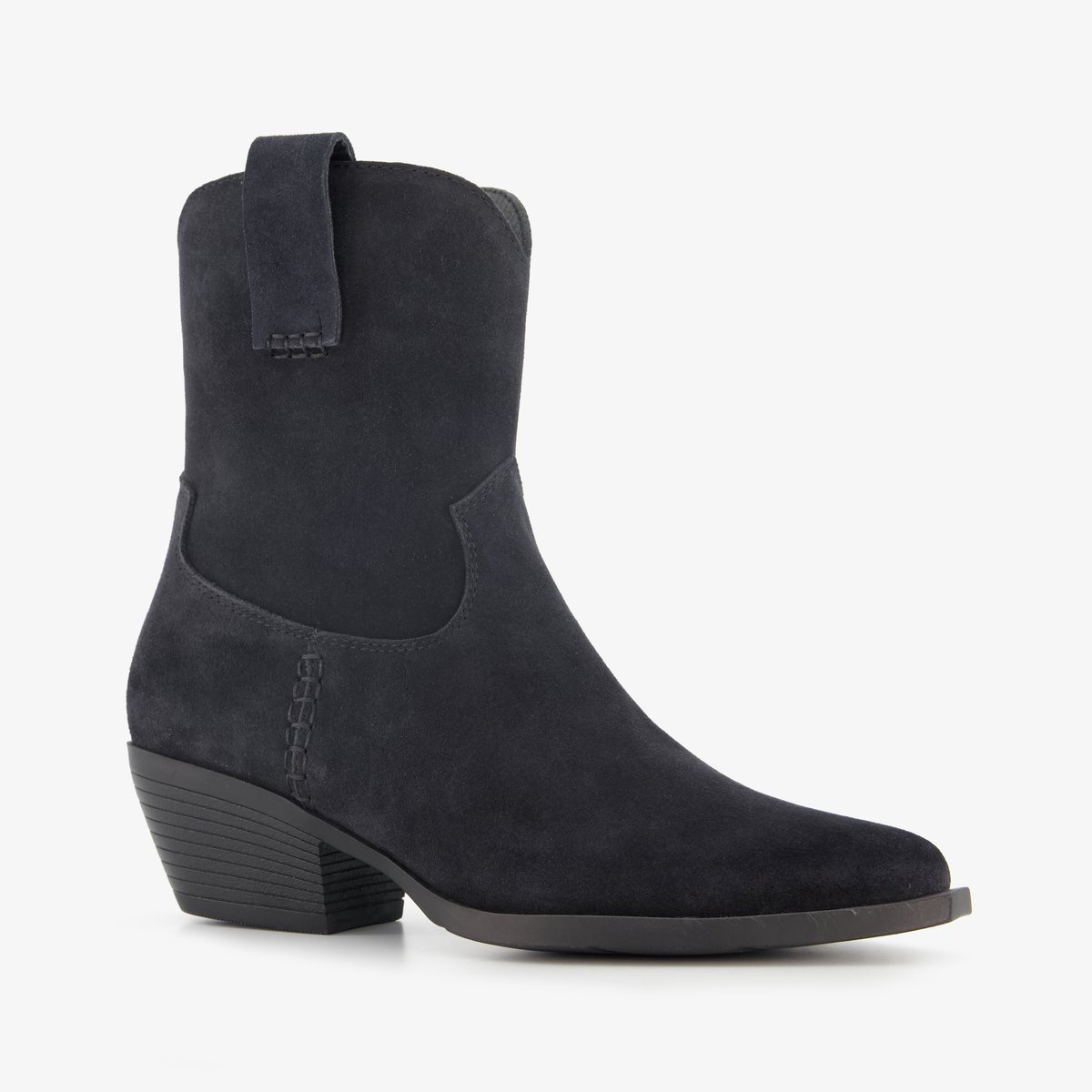 Harper suede dames cowboy western laarzen zwart - Maat 37 - Echt leer