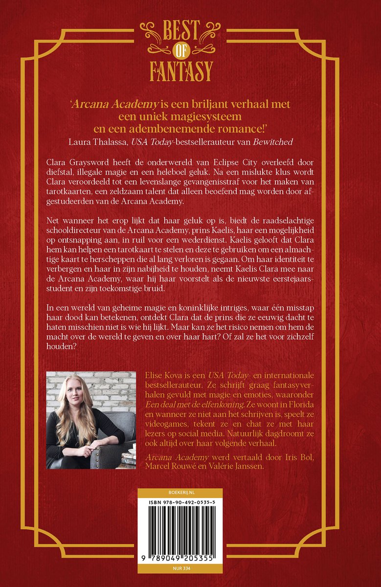 Tarot 1 - Arcana Academy - back cover