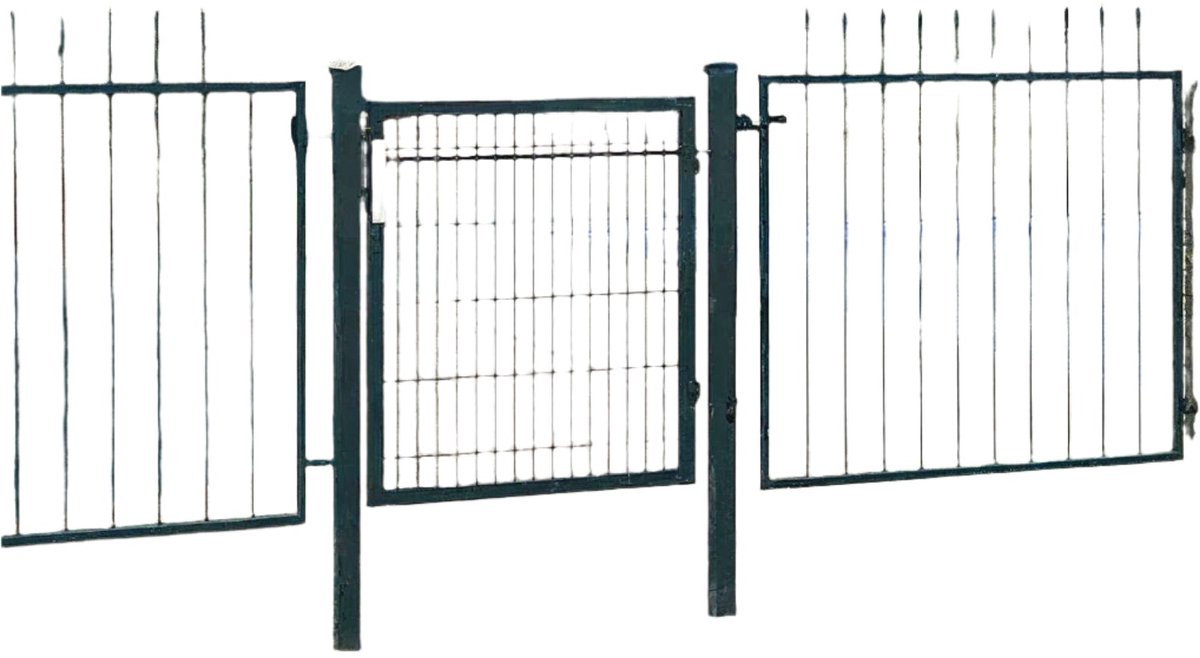 Garden Gate - hekpoort - Intrancingsdeur - stevige gegalvaniseerd staal - 106 cm x 6 cm x 145 cm