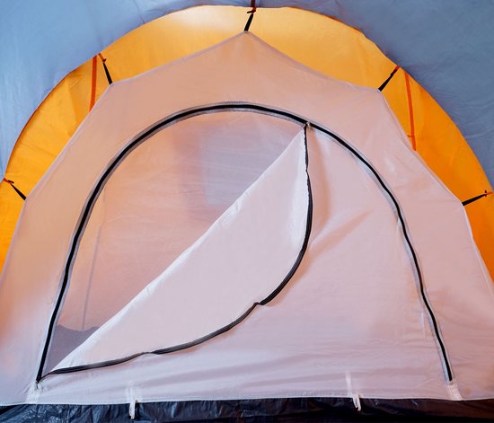 Campingtent Loksa, 4-persoons koepeltent iglo tent festivaltent, 4 persoons ~ oranje van Camping — afbeelding 3