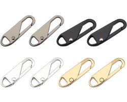 Allecto Plus - Universele Metalen Ritssluitingen, 8 Stuks, Ritsen voor Mantels, Jassen, Tassen - Afneembaar, Vast - Jeans, Startpagina