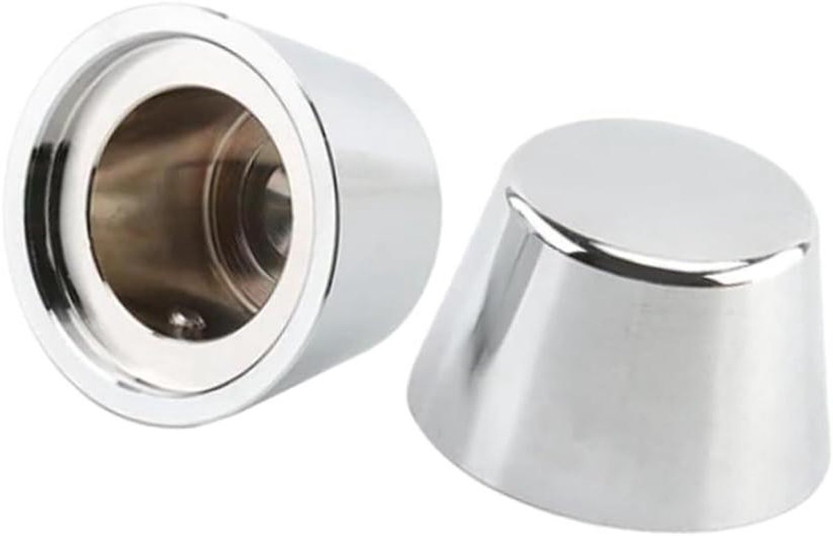 Allecto Plus - Aluminium motorfiets asmoer cover caps chroom - eenvoudige installatie - Harley XL 1988-2007 - bescherming - upgrade - accessoires.