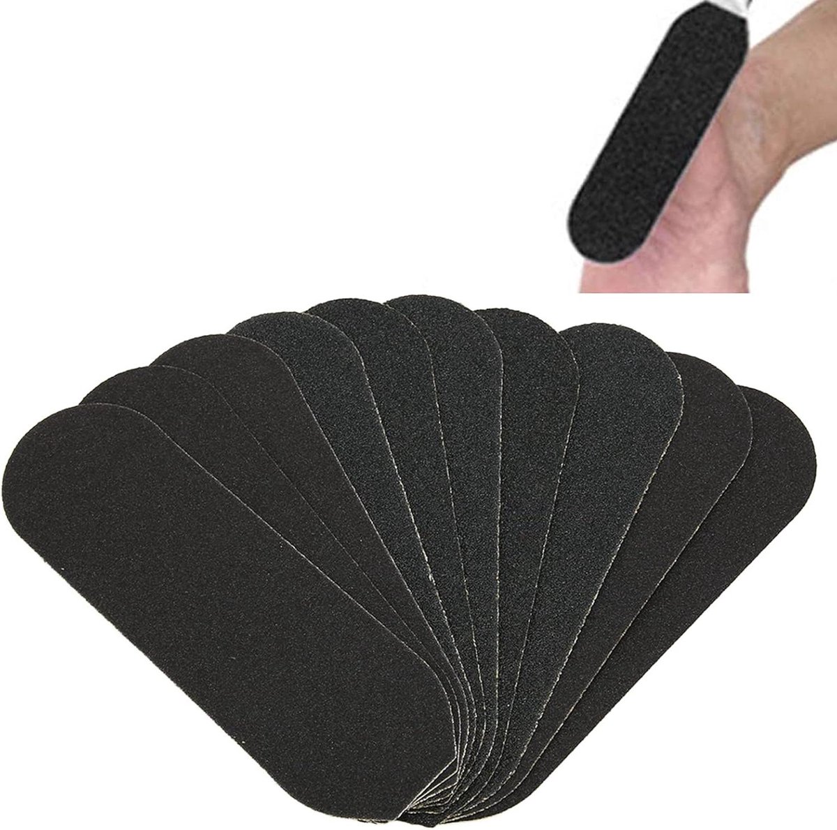 Vervangingspads voor Voetvijl - Set van 10 stuks - 13.8 x 4.5 cm - Voor het verwijderen van eelt, likdoorns en harde huid - Navulverpakking voor Pedicurevijl