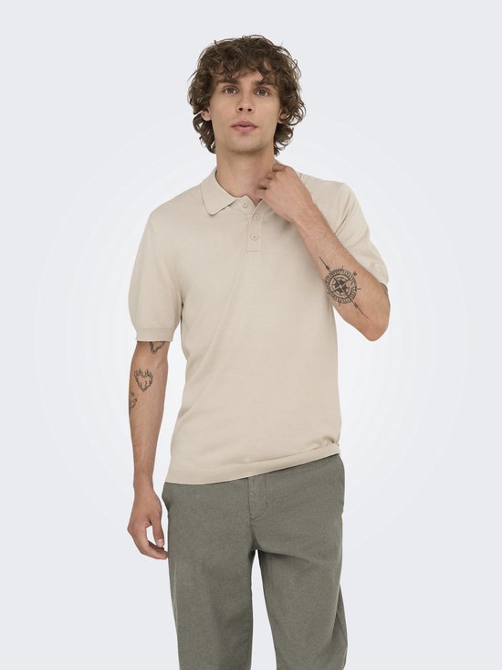 ONLY & SONS ONSWYLER LIFE REG 14 SS POLO KNIT NOOS Heren Poloshirt - Maat XXL