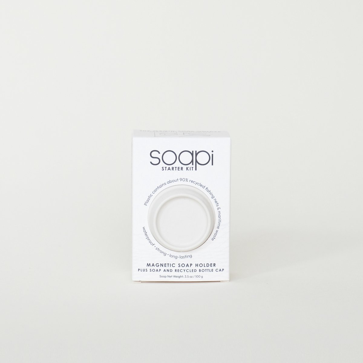 Soapi - Zeephouder met zeep compleet - Duurzaam wassen - Off-White