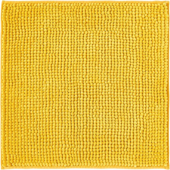 Anti-Slip Badmat Soft Chenille - Super Absorberend - 1 stuk - Geel - 45x45 cm
