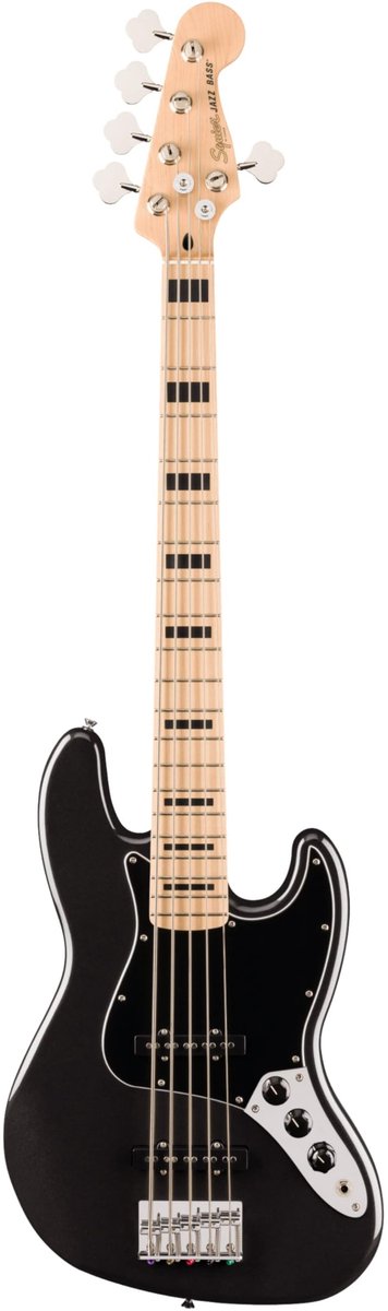 Squier Affinity Active J-Bass V MN Black Metallic - Elektrische basgitaar