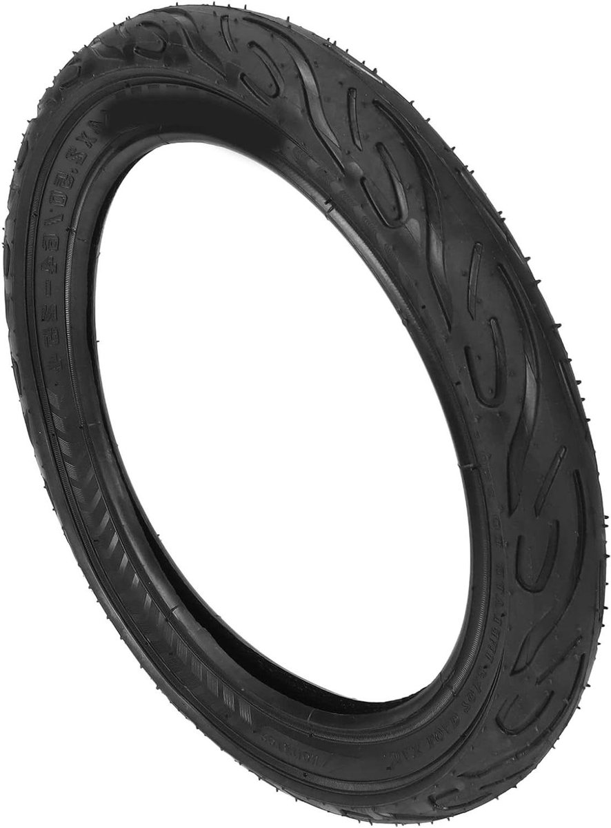 Allecto Plus - Zwarte rubberen kinderfietsbanden 14 inch voor kinderfietsen - Duurzaam en slijtvast