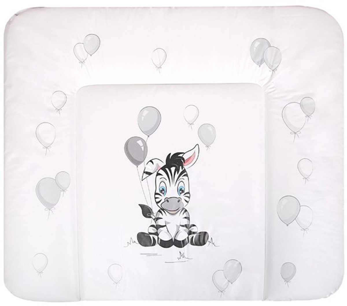 NEW BABY - Aankleedkussen - zebra print wit 85x70 cm van pvc - verschoonmatje - commodekussen - babykussen - aankleedmat - verschoningskussen