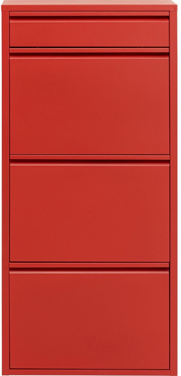 Schoenenkast Caruso rood 3+1 laden Kare Design