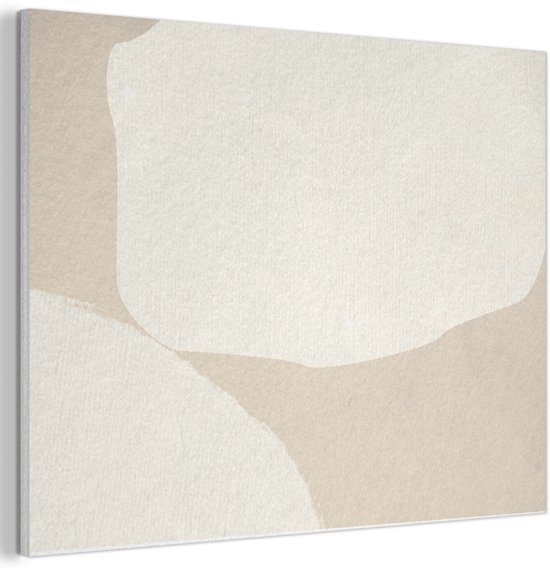 Akoestisch wandpaneel 40x30 cm - Vilt schilderij Beige - Abstract - Modern - Akoestische panelen - Geluidsdempende wanddecoratie - Geluidsisolatie woonkamer - Muurdecoratie geluidspanelen