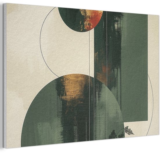 Akoestisch wandpaneel 90x60 cm - Vilt schilderij Kunst - Cirkels - Modern - Abstract - Akoestische panelen - Geluidsdempende wanddecoratie - Geluidsisolatie woonkamer - Muurdecoratie geluidspanelen