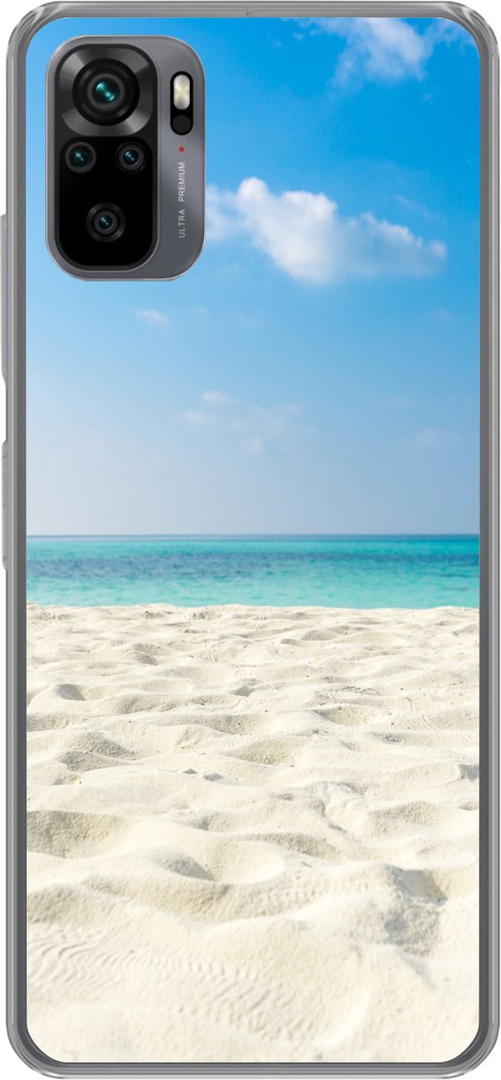 Telefoonhoesje Geschikt voor Xiaomi Geschikt voor Redmi Note 10 Pro hoesje - Tropisch - Strand - Zee - Siliconen Telefoonhoesje Telefoonhoesje