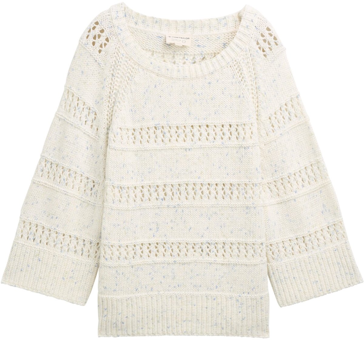 Tom Tailor - Pull - Maat S - Vrouwen - Creme - katoen