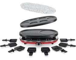Thuys – 4 – in – 1 Multifunctioneel Gourmetstel – Voor 8 Personen Natuursteen Mini Pannenkoekjes Grill Raclette Thuys – 4 – in – 1 Multifunctioneel Gourmetstel – Voor 8 Personen Natuursteen Mini Pannenkoekjes Grill Raclette