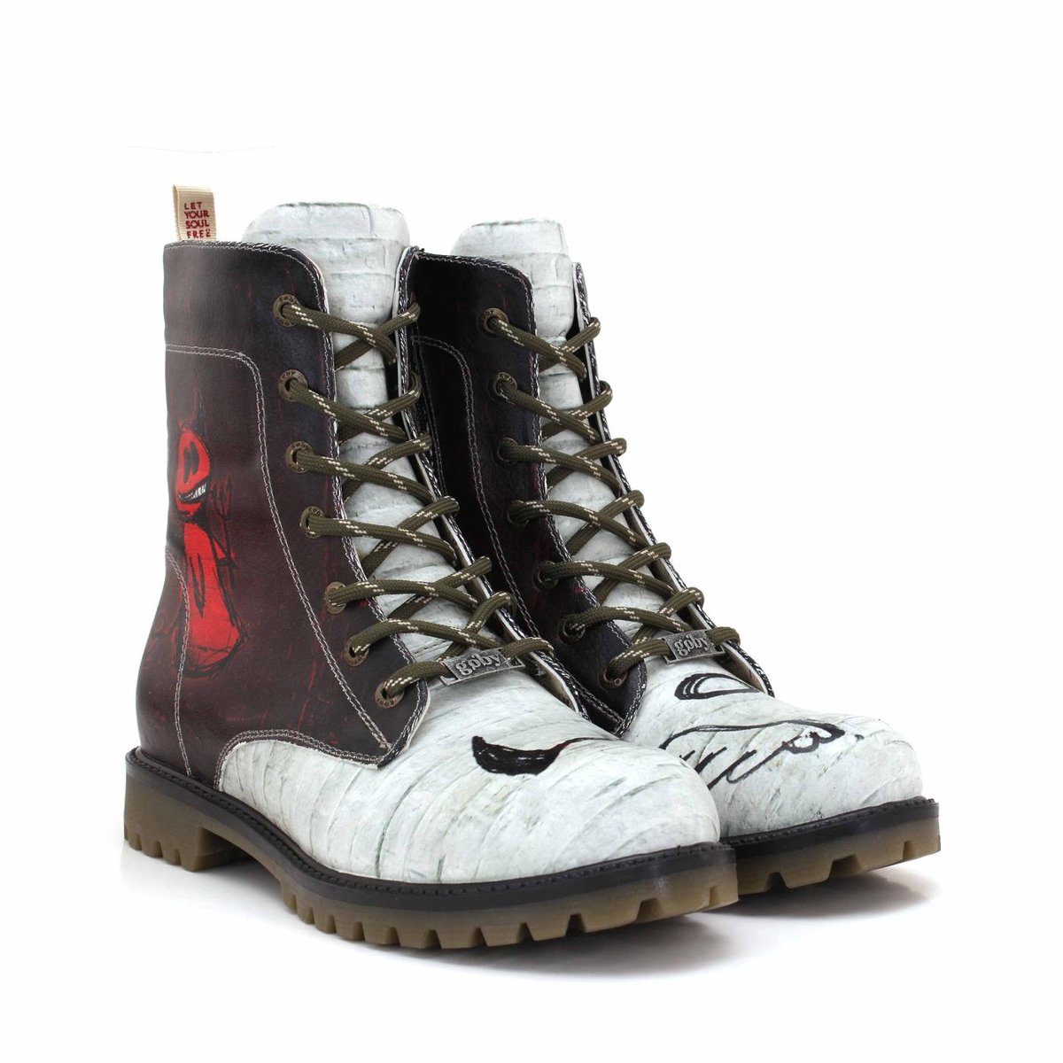 GOBY Dual Soul Boots Dames Lange Veterboots Vegan Leer Handgemaakt