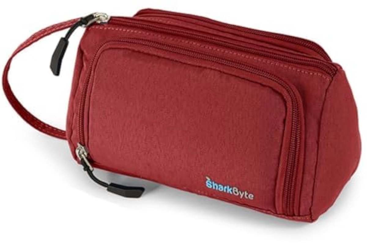 SharkByte Grote Etui voor Meisjes/Jongens, Gerecycleerde Stoffen Etui met Grote Capaciteit, Schrijfwaren Organizer voor School, Universiteit, Etui met Handvat voor Studenten