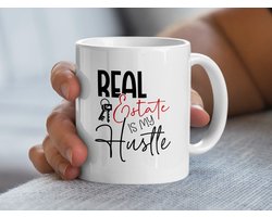 Makelaar Mug, Real Estate is My Hustle Koffie Mok, Makelaar Cadeau, Huis Kopen, Huis Verkopen, Nieuwe Woning, Nieuwe Klus