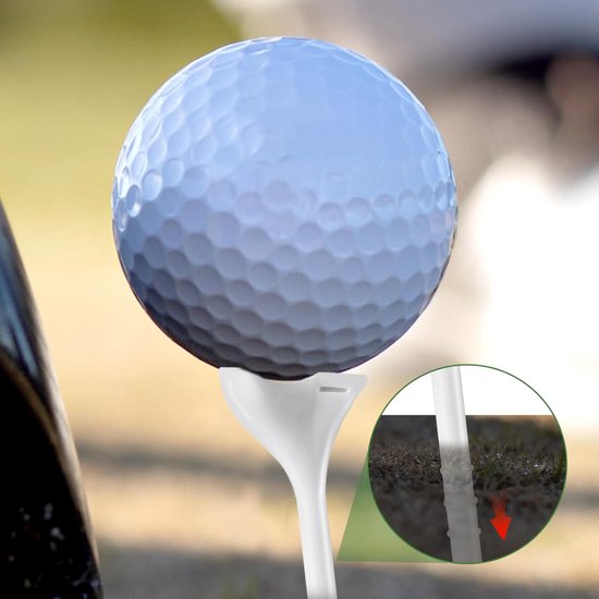 10pcs 10 Degree Golf Tees - Premium Plastic Golf Simulator Tees - Professionele Golf Training Accessoires - Golf Oefentool voor Mannen en Vrouwen (Wit) — afbeelding 3