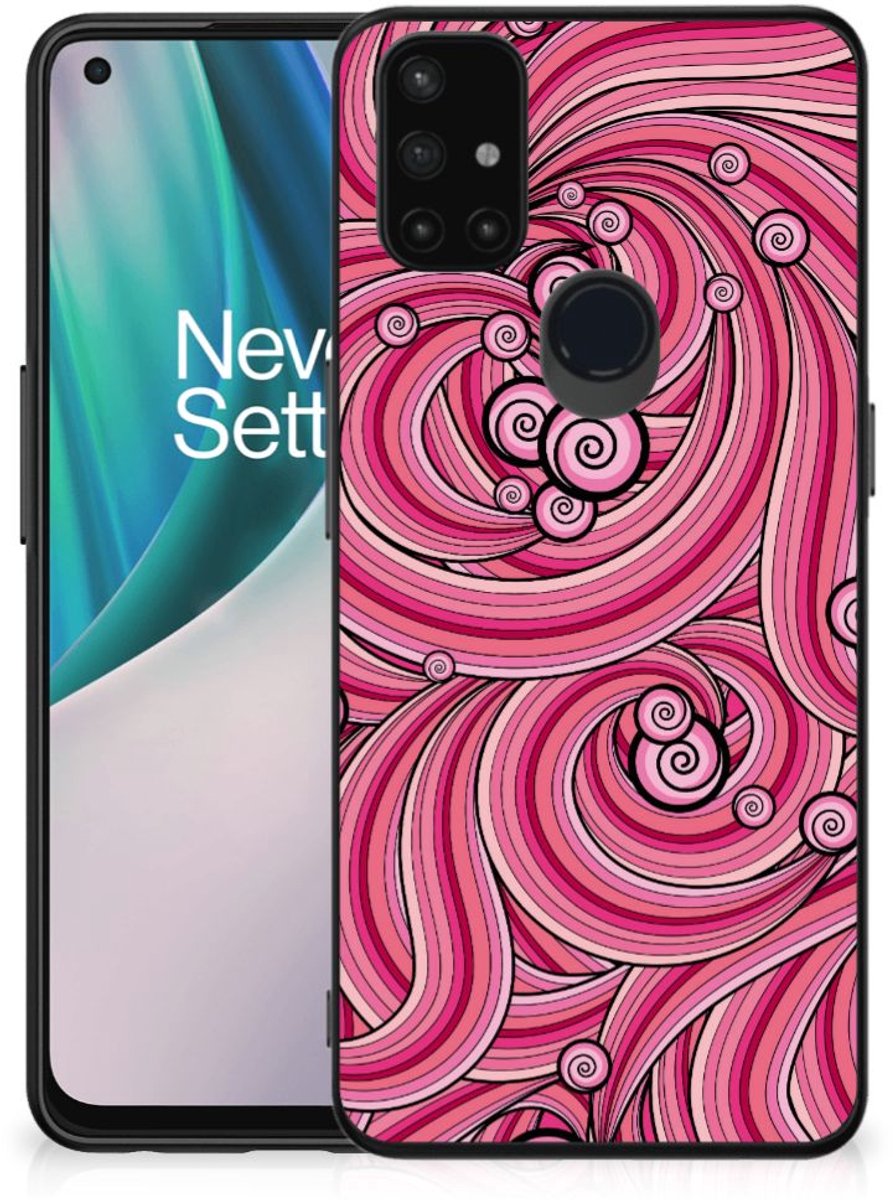 OnePlus Nord N10 5G Leuk Telefoonhoesje Swirl Pink