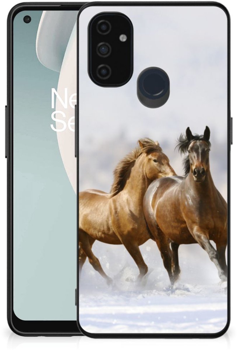 OnePlus Nord N100 Dierenprint Telefoonhoesje Paarden