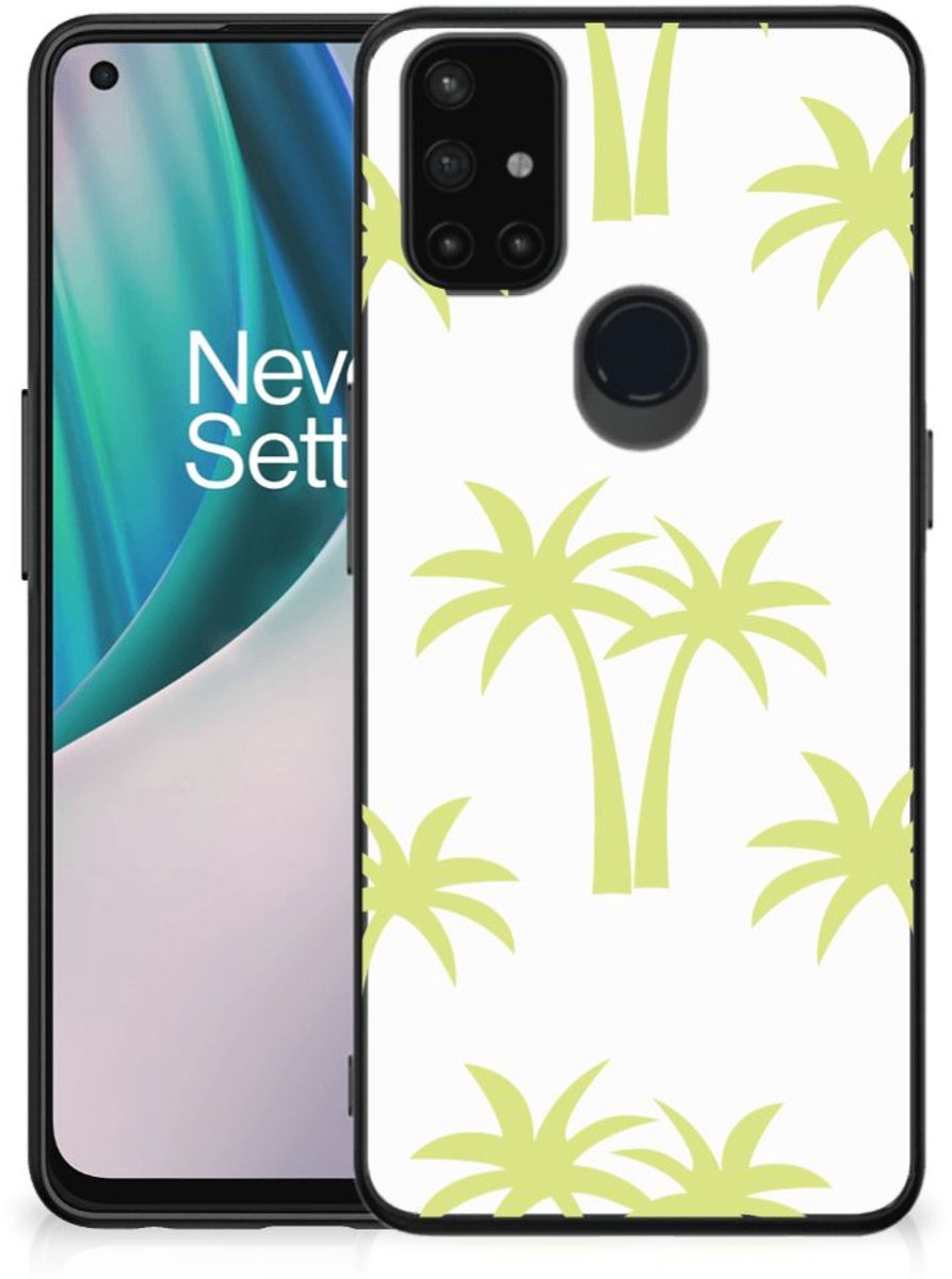 OnePlus Nord N10 5G Bloemen Hoesje Palmtrees