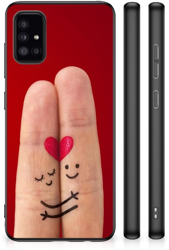 TPU Bumper Super comme cadeau de la Saint-Valentin Coque de téléphone portable Samsung Galaxy A51 avec bordure noire Love
