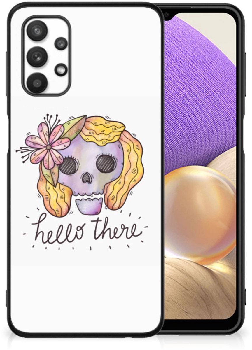 Back Cover voor Telefoonhoesje Samsung Galaxy A32 5G Boho Skull