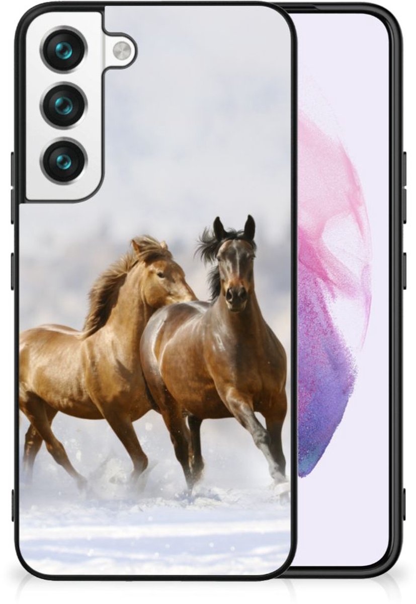 Samsung Galaxy S22 Dierenprint Telefoonhoesje Paarden