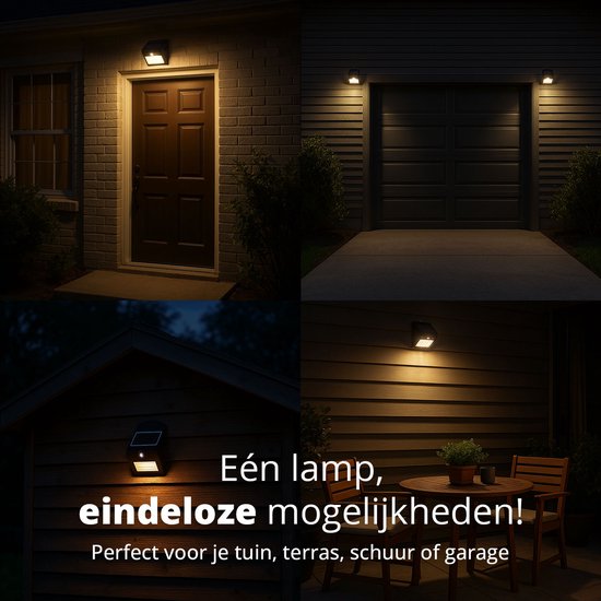 FlinQ TwistCube Solar wandlamp - set van 2 FlinQ TwistCube Solar wandlamp - set van 2