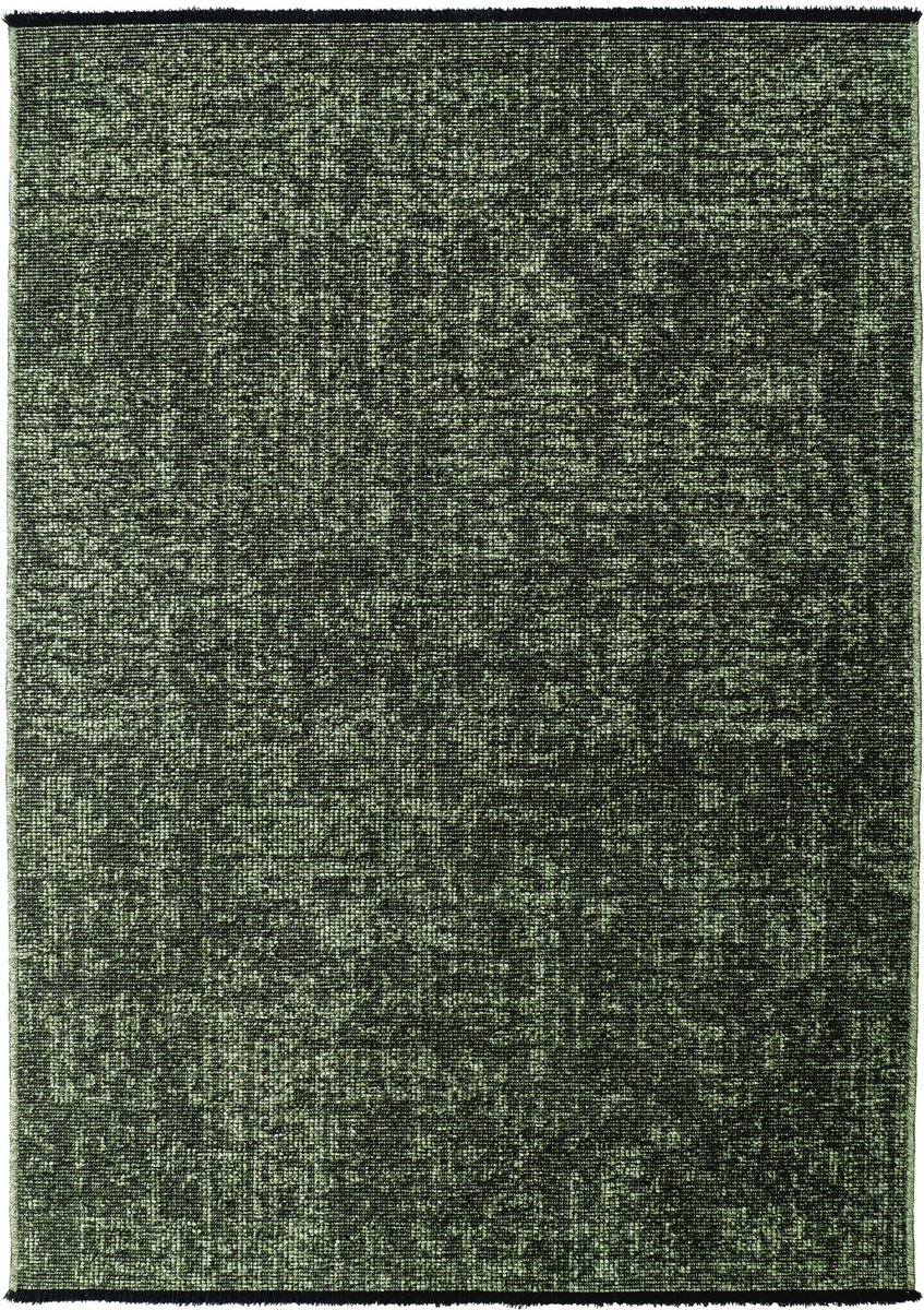 Muratap SPACE Vloerkleed – Laagpolig Velours – Modern & Sportief – Katoen & Chenille – Groen- 80x150 CM