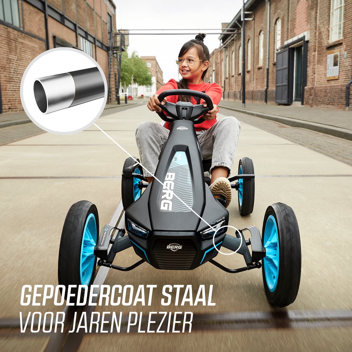 BERG Rally APX Blue Skelter - 4+ Jaar - Verstelbare Stoel - LED verlichting - Soundbox Race - Blauw — afbeelding 6