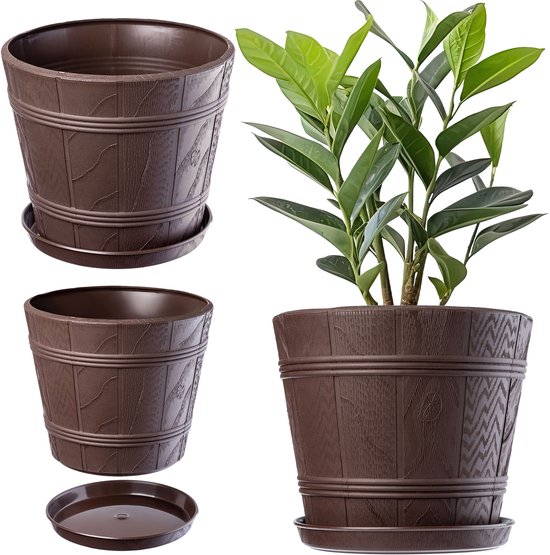 Balkon Plantenpot - Terracotta - 40 X 25 Cm - Kunststof