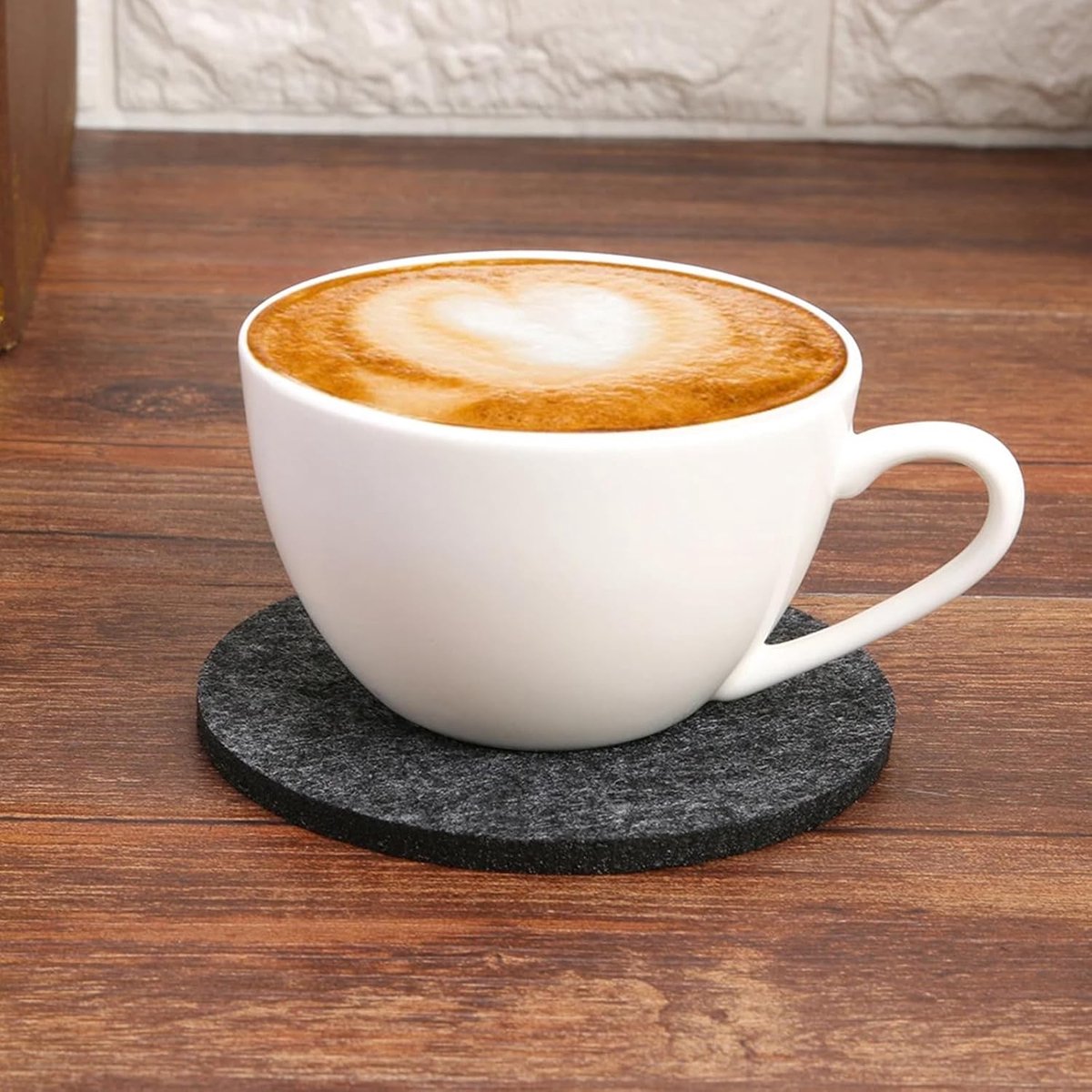 Onderzetters Voor Glazen Set Van 30 Ronde Vilten Onderzetters Zwart - Beschermt Je Tafel Tree Coasters