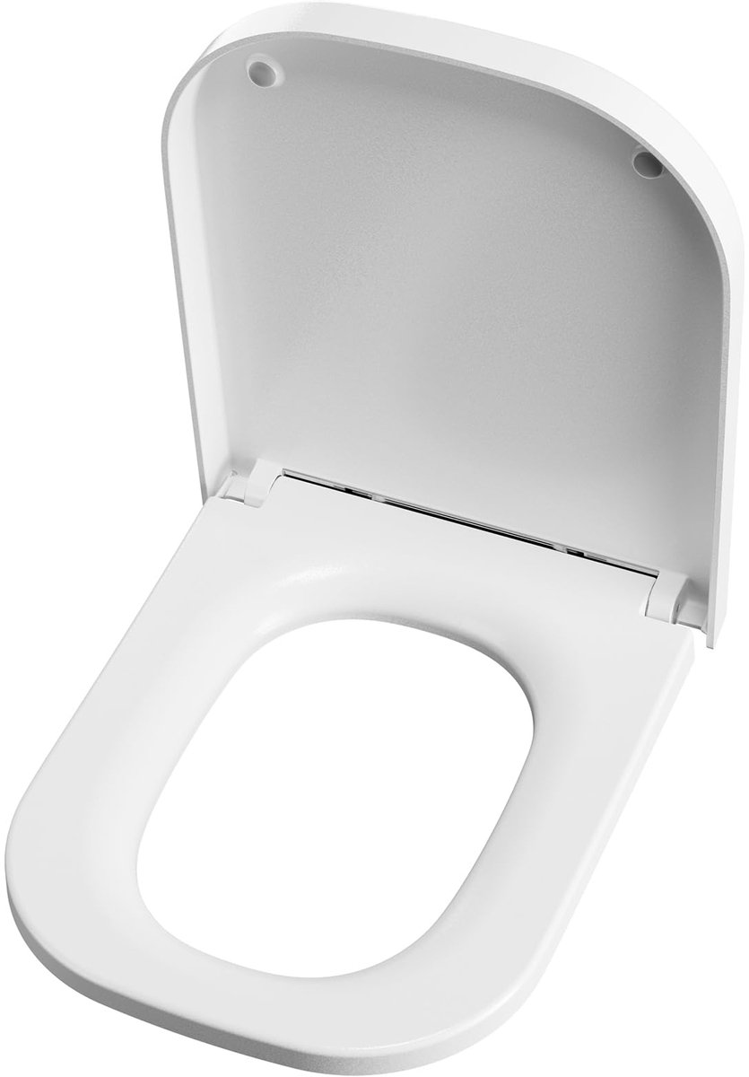 WC-bril Vierkant - Softclose & Quick-release - Antibacterieel Duroplast - 427x350 mm