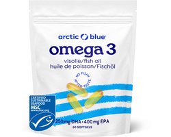 Arctic Blue - Omega 3 Visolie - Hoge EPA - MSC - 60 grote capsules