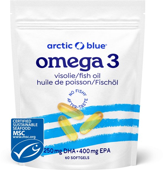 Arctic Blue - Omega 3 Visolie - Hoge EPA - MSC - 60 grote capsules