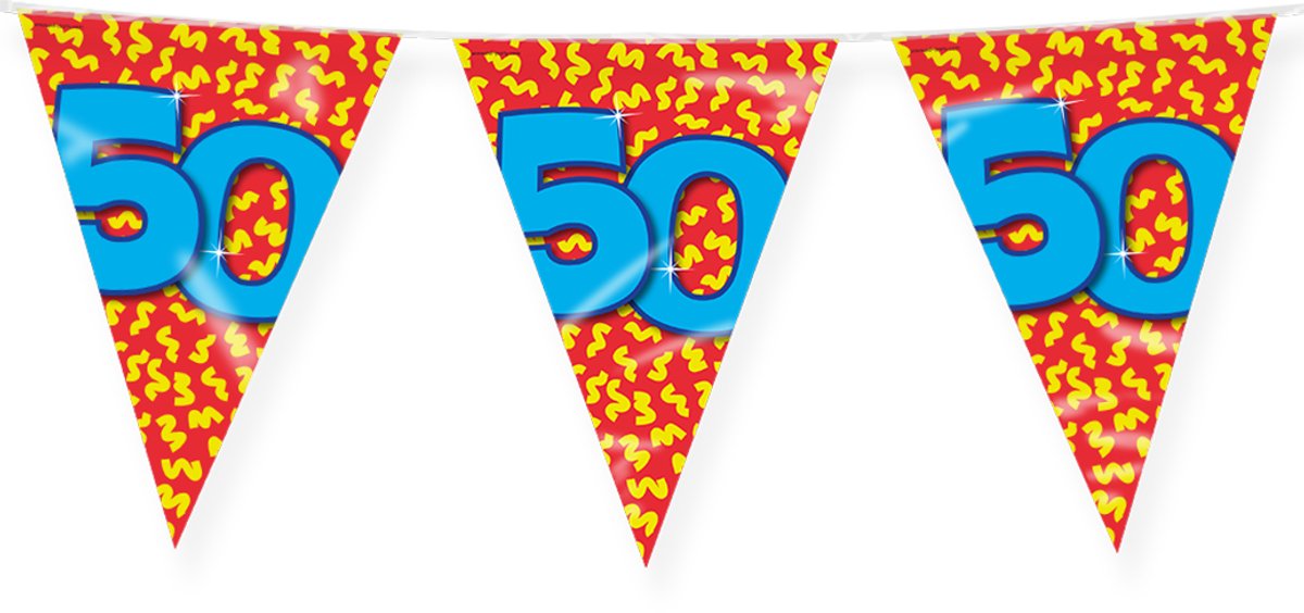 Vlaggenlijn Happy Party 100 jaar | verjaardag slingers | De Goede keus