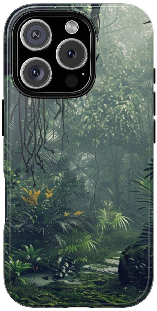 Dichtbegroeid Groen Junglepaden – Telefoonhoesje Geschikt voor iPhone 16 Pro