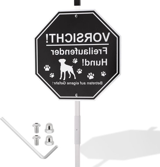 Waarschuwingsbord 50 x 50 cm, 2-in-1, aluminium, Italië, Spanje, 4