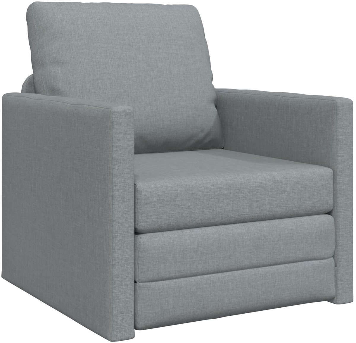 Slaapstoel - Uitklapbaar - Slaapbank - Logeerbed - Zetelbed - Slaapfauteuil - Vouwbed - 1 persoons - Zeer comfortabel - Lichtgrijs