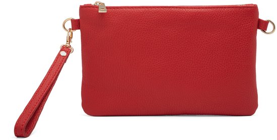 SH Leather Echt leren clutch Schoudertas Kleine tas Avondtas in suède of metaal SH Leather Echt leren clutch Schoudertas Kleine tas Avondtas in suède of metaal